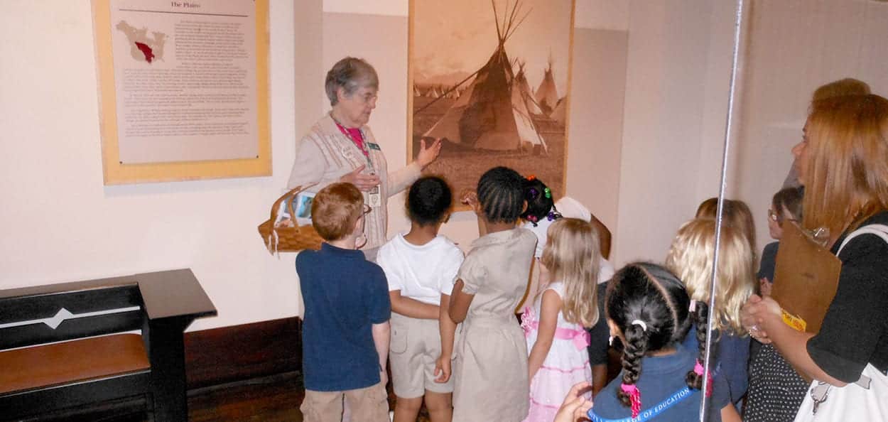 Group of students touring the Eiteljorg Museum