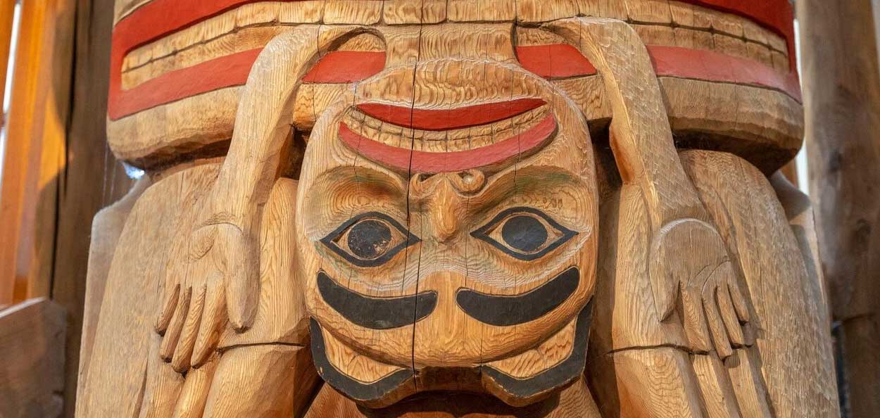 Totem pole carving