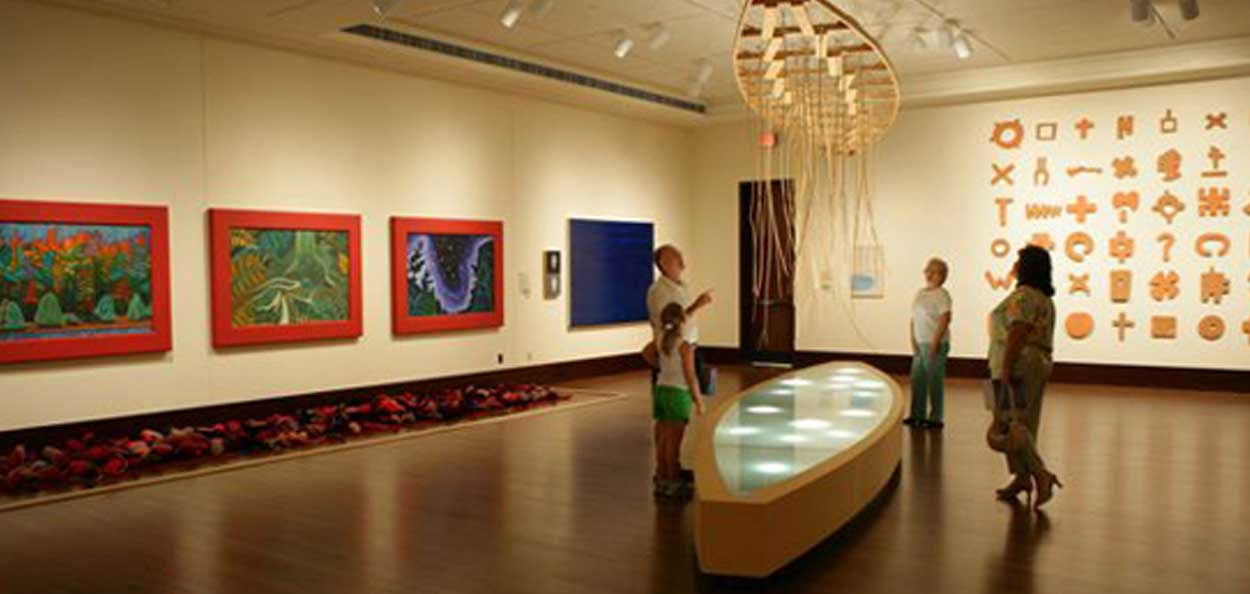 Patrons viewing an installation