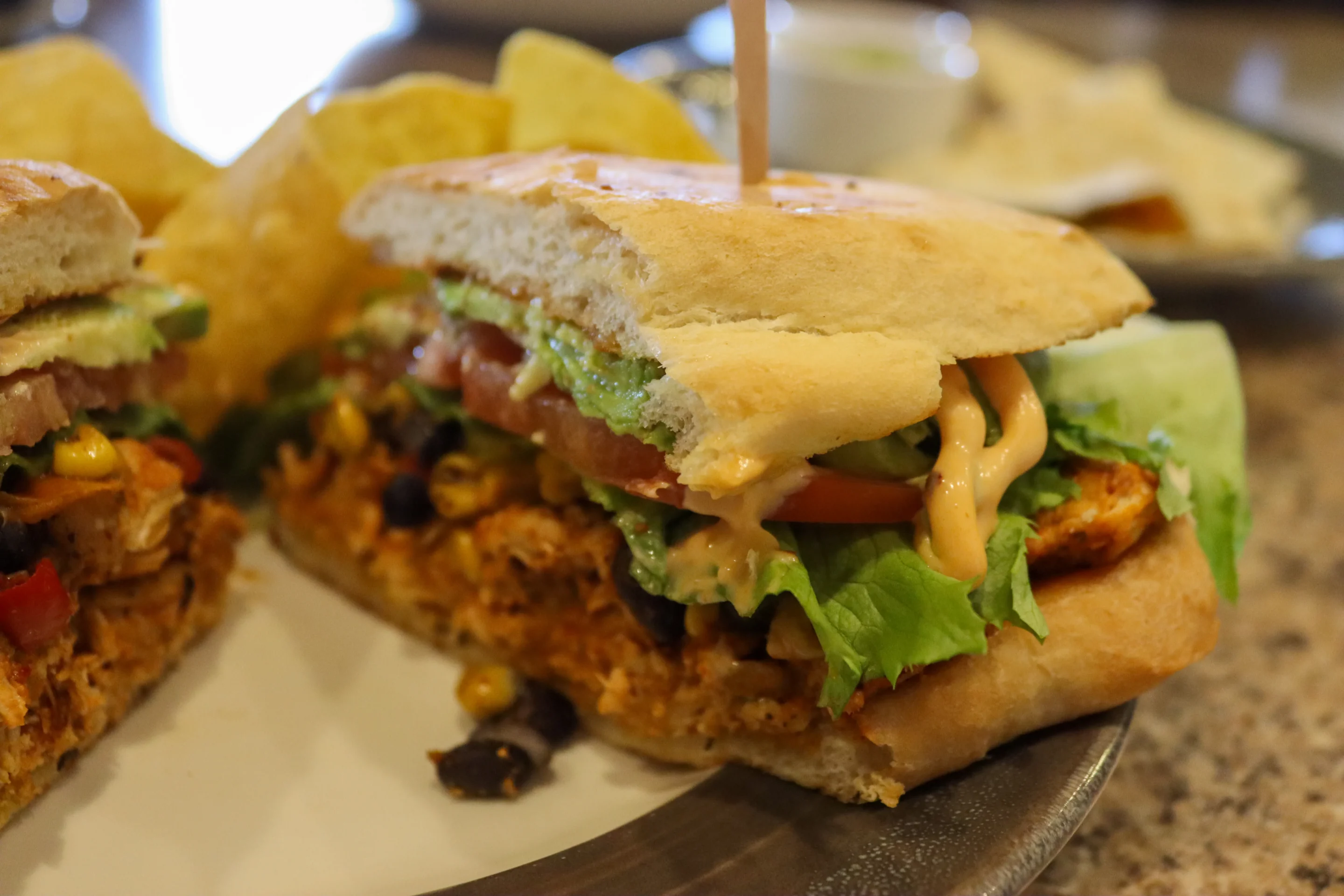 Sandwich in the cafe